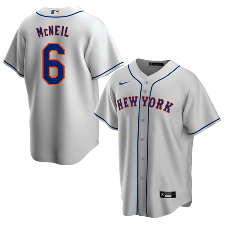 Nike Men #6 Jeff McNeil New York Mets Baseball Jerseys Sale-Gray